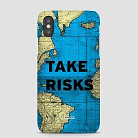 Take Risks - World Map - Phone Case