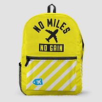 No Miles No Gain - Backpack