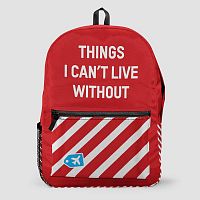 Things I Can't Live Without - Backpack