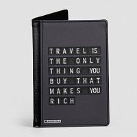 Travel is - Flight Board - Passport Cover