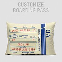 UA Boarding Pass - Throw Pillow