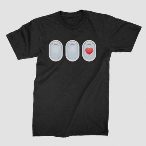 Plane Windows Heart - Men's Tee