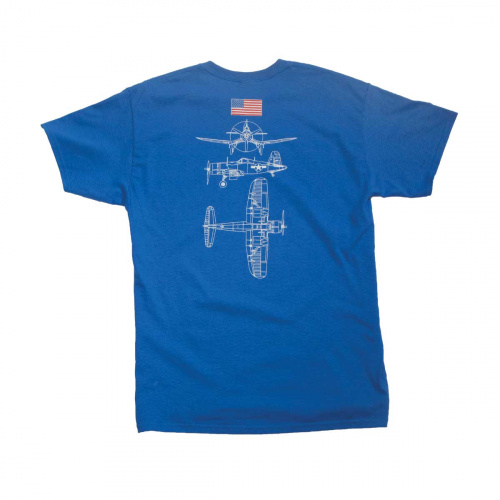 Warbird Blueprint F4U Corsair T-Shirts
