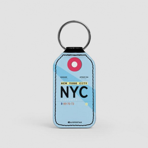 NYC - Leather Keychain