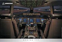 Boeing 777 Flight Deck Poster