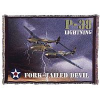 P-38 Lightning Fighter Blanket/Throw