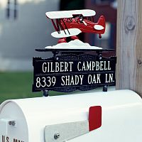 Personalized Bi-Plane Mailbox Sign