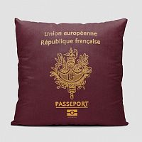 France - Passport Throw Pillow