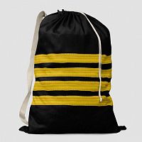 Black Pilot Stripes - Laundry Bag