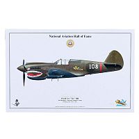 Limited Edition Signed Aircraft Print - Tex Hill P-40 Warhawk Signed Print