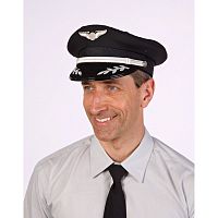 Silver Airline Captain's Cap