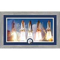 Framed NASA Space Shuttle Panoramic Print with Silver Collectors Coin