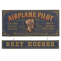 Airplane Pilot for Hire Wood Sign (non-personalized)