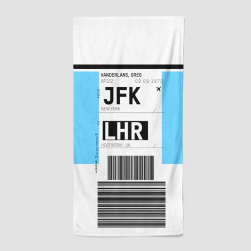 Luggage Ticket - Beach Towel