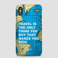 Travel is - World Map - Phone Case