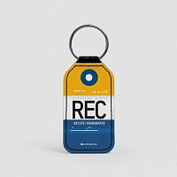 REC - Leather Keychain