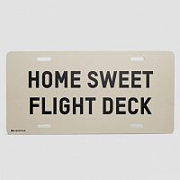 Home Sweet Flight Deck - License Plate
