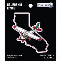 California State with Airplane Sticker