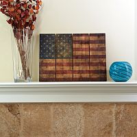 Wooden American Flag Wall Art (33” x 24”)