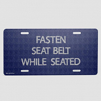 Fasten Seat Belt - License Plate