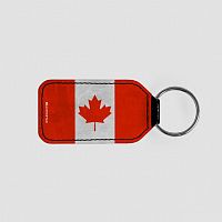 Canadian Flag - Leather Keychain