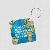 I Haven't Been - World Map - Square Keychain
