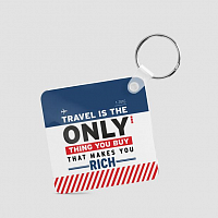 Travel is - Square Keychain