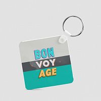 BON VOY AGE - Square Keychain