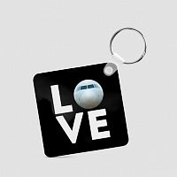 Love Plane - Square Keychain