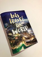 Обложка с рисунком "Lets travel the world"