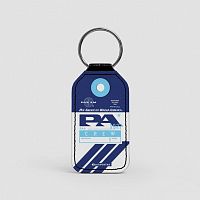 PA - Pan Am - Leather Keychain