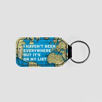 I Haven't Been - World Map - Leather Keychain