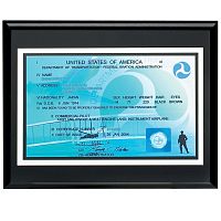 Deluxe Single-Sided Pilot License Plaque