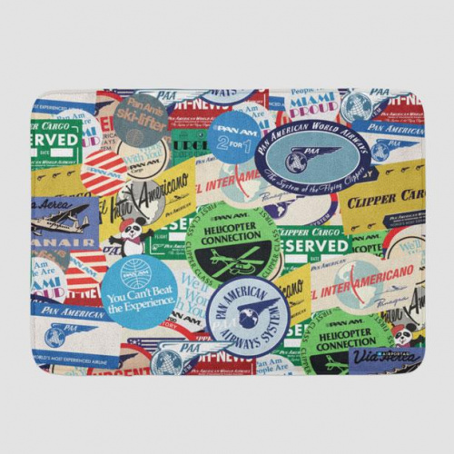 Pan Am Stickers - Bath Mat