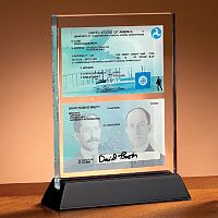 Desktop Glass Plaque (double-sided)