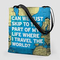 Can We Just - World Map - Tote Bag