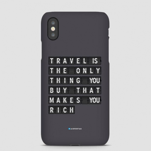 Travel is - Flight Board - Phone Case