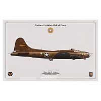 Paul Tibbets B-17 "Red Gremlin" Signed Aircraft Print