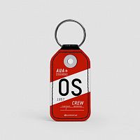 OS - Leather Keychain