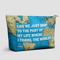 Can We Just - World Map - Pouch Bag