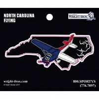 North Carolina State with Airplane Sticker