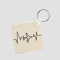 Heartbeat - Square Keychain