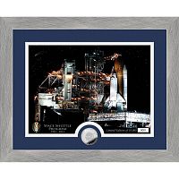 Framed Space Shuttle Program Print with Silver Collectors Coin