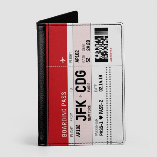 Valentine's Boarding Pass - Passport Cover