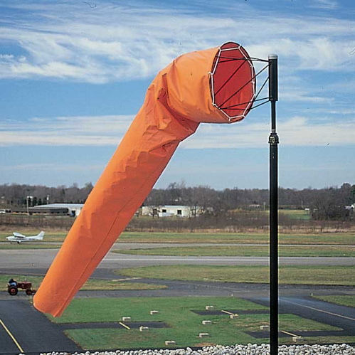 Airport Windsock (Solid Orange Color - 24 in. dia. x 8 ft.)