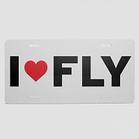 I Love Fly - License Plate