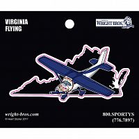 Virginia State with Airplane Sticker
