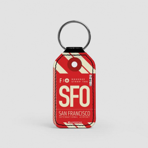 SFO - Leather Keychain