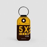 5X - Leather Keychain