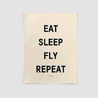 Eat Sleep Fly - Poster